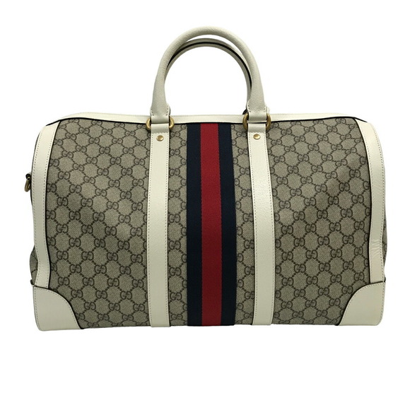 Gucci Duffel Bag Boston Shoulder Sherry GG Logo - Picture 5 of 9
